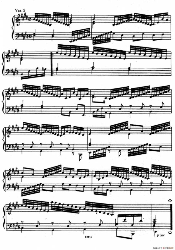 Suite No.5 in E Major HWV 430（E大调第五组曲）