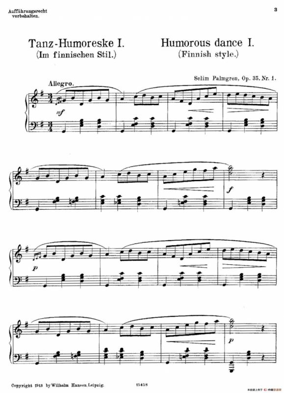 4 Sketches Op.35（4首素描·1）