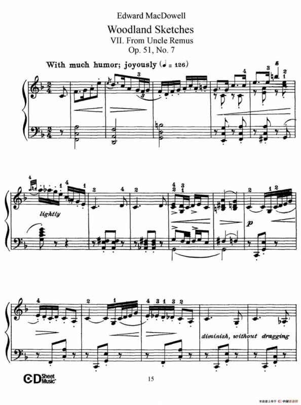 Woodland Sketches Op.51（森林素描·7）