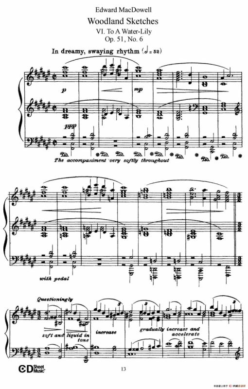 Woodland Sketches Op.51（森林素描·6）