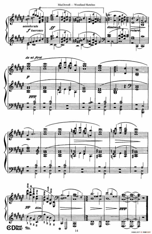 Woodland Sketches Op.51（森林素描·6）