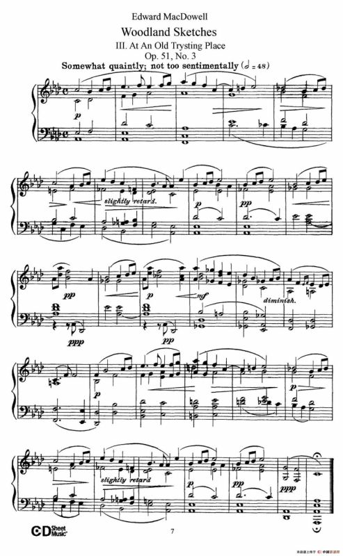 Woodland Sketches Op.51（森林素描·3）