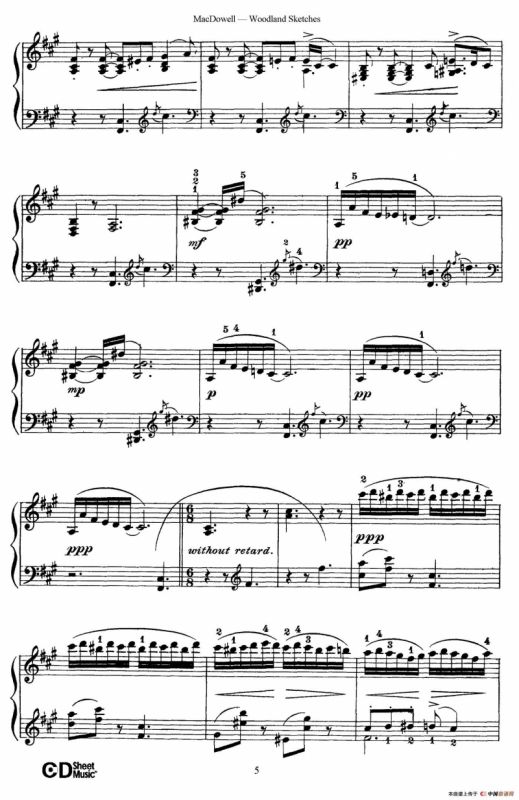 Woodland Sketches Op.51（森林素描·2）