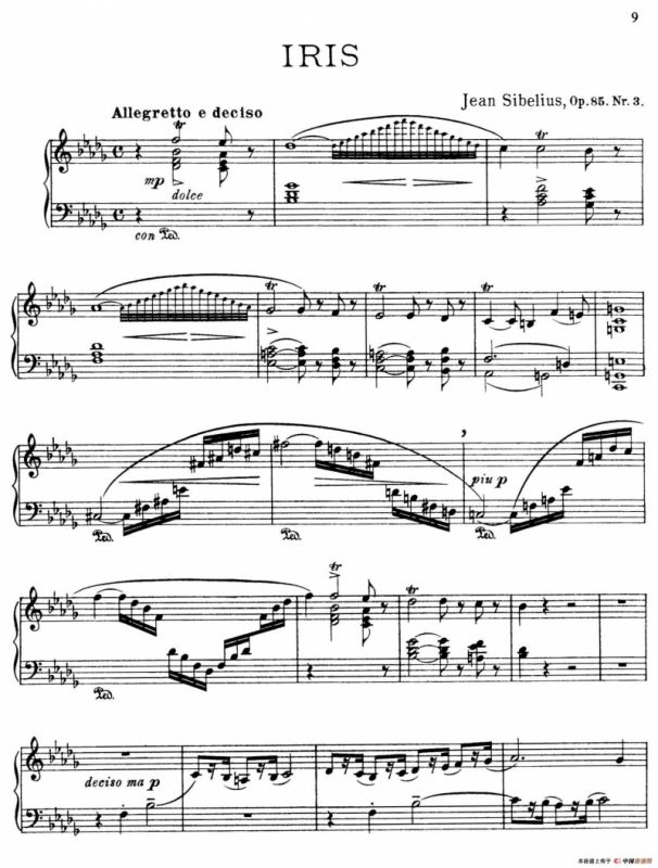 The Flowers（花之组曲）（Op.85.Nr.3-鸢尾）