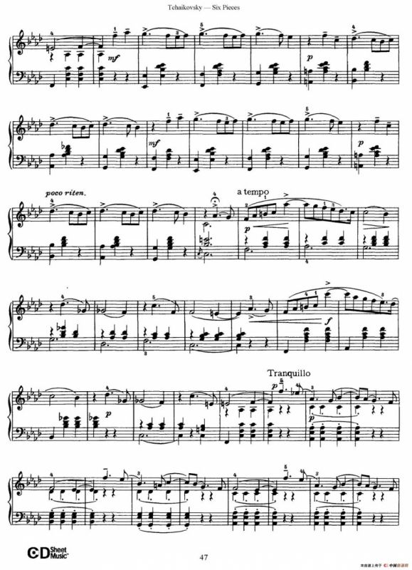 Six Pieces Op.51（6首小品·6）