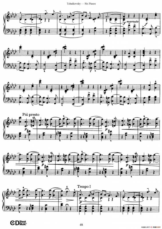 Six Pieces Op.51（6首小品·6）