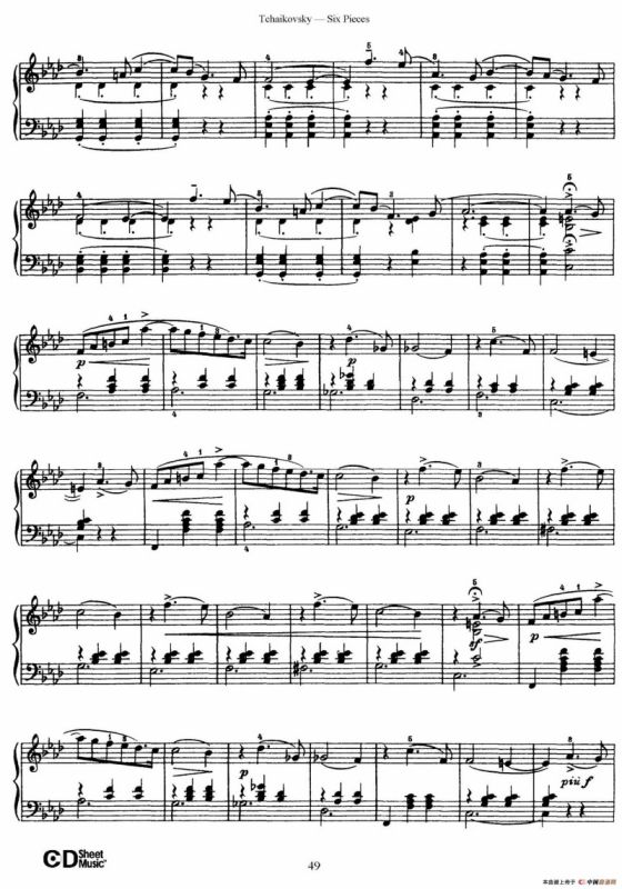 Six Pieces Op.51（6首小品·6）