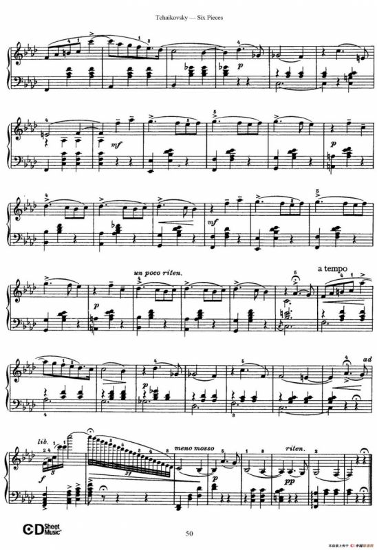 Six Pieces Op.51（6首小品·6）