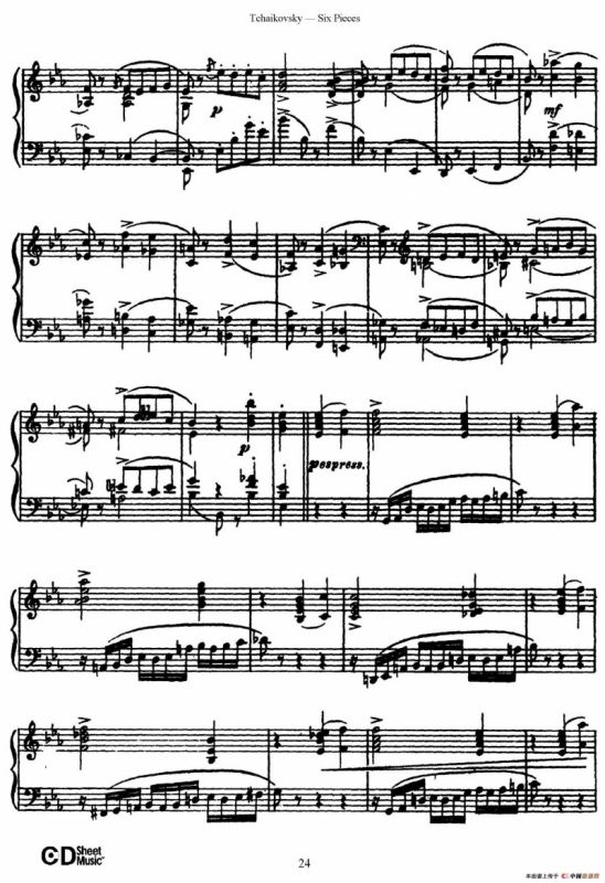 Six Pieces Op.51（6首小品·3）