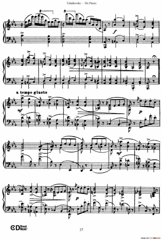 Six Pieces Op.51（6首小品·3）