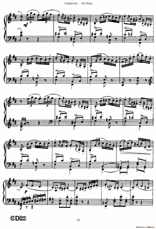 Six Pieces Op.51（6首小品·2）