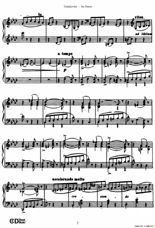 Six Pieces Op.51（6首小品·1）