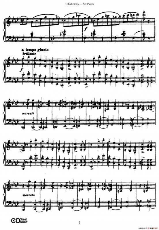 Six Pieces Op.51（6首小品·1）