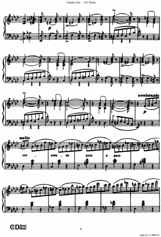 Six Pieces Op.51（6首小品·1）