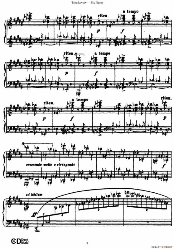 Six Pieces Op.51（6首小品·1）