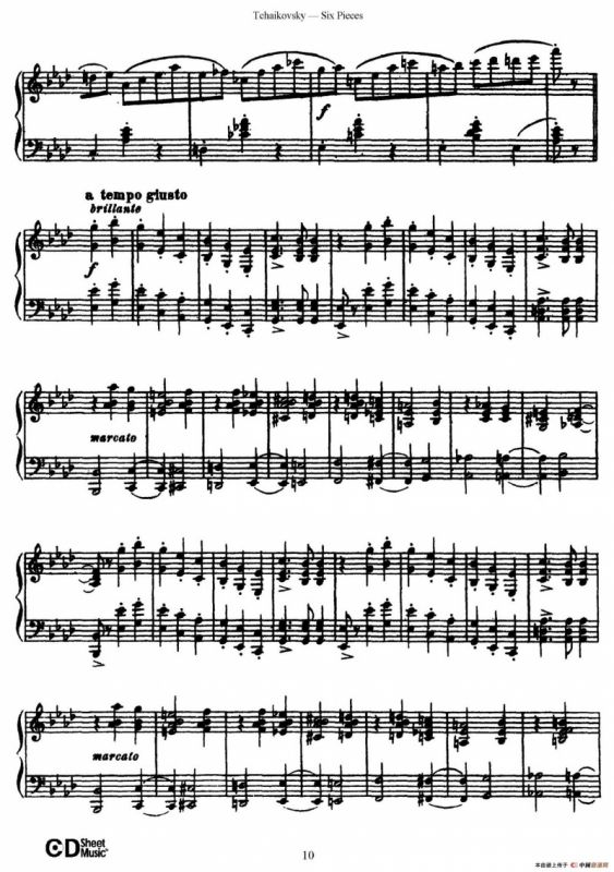 Six Pieces Op.51（6首小品·1）