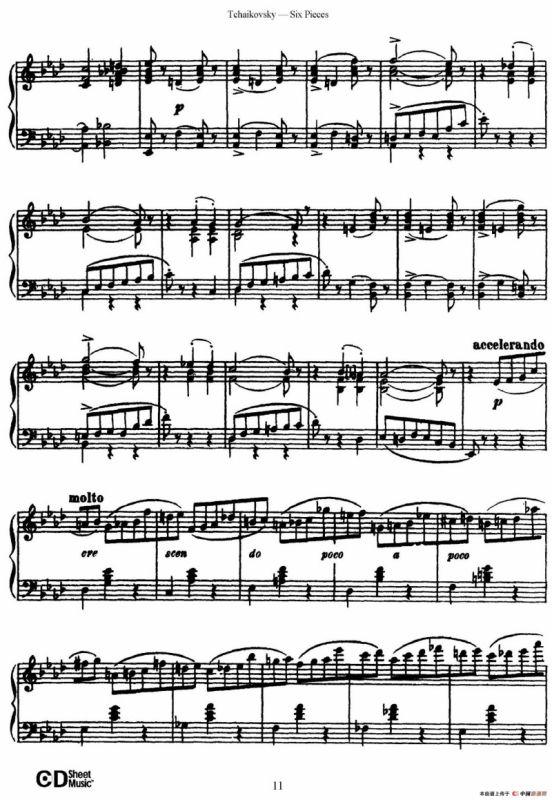 Six Pieces Op.51（6首小品·1）