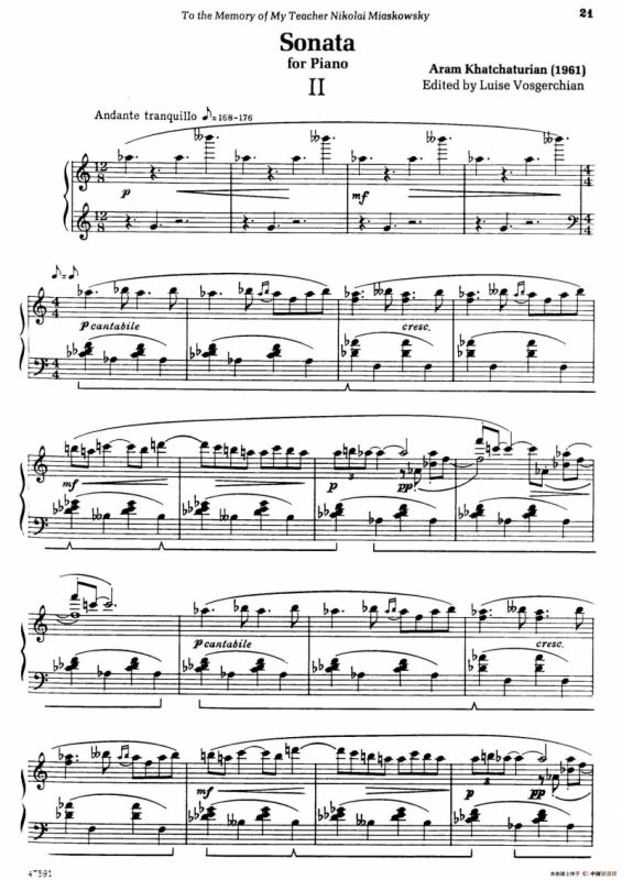 Piano Sonata in E-flat Major Op.95（降E大调钢琴奏鸣曲·Ⅱ）