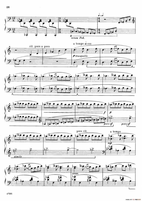 Piano Sonata in E-flat Major Op.95（降E大调钢琴奏鸣曲·Ⅱ）