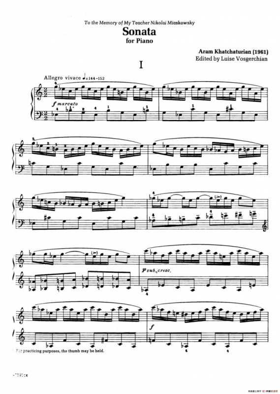 Piano Sonata in E-flat Major Op.95（降E大调钢琴奏鸣曲·Ⅰ）