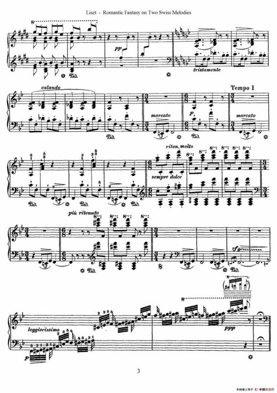 Romantic Fantasy on 2 Swiss Melodies Op.5（浪漫幻想曲）
