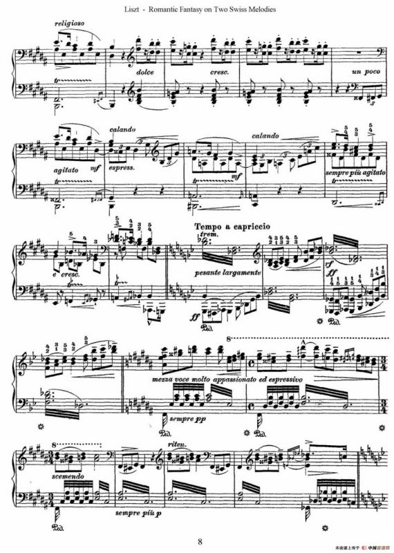 Romantic Fantasy on 2 Swiss Melodies Op.5（浪漫幻想曲）