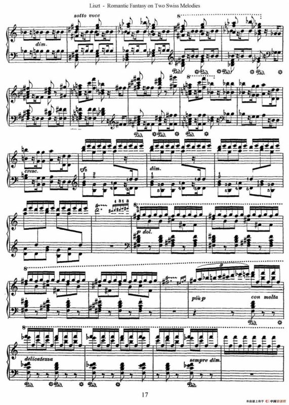Romantic Fantasy on 2 Swiss Melodies Op.5（浪漫幻想曲）