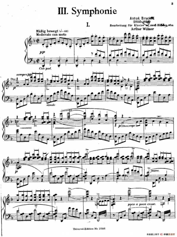 Symphony No.3 in d Minor - Solo Piano（d小调第三交响曲·钢琴独奏版·Ⅰ）