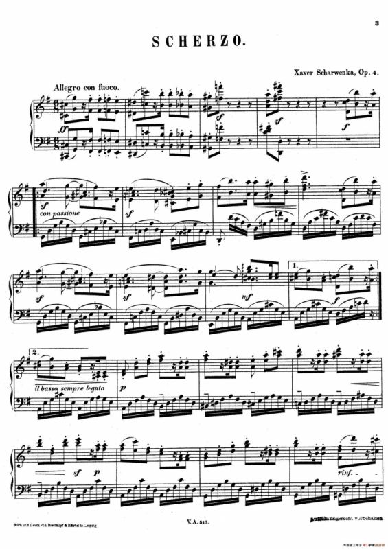 Scherzo in G Major Op.4（G大调谐谑曲）