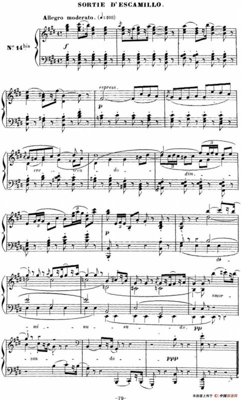 Carmen for Solo Piano（卡门全剧钢琴独奏版）（No.14）