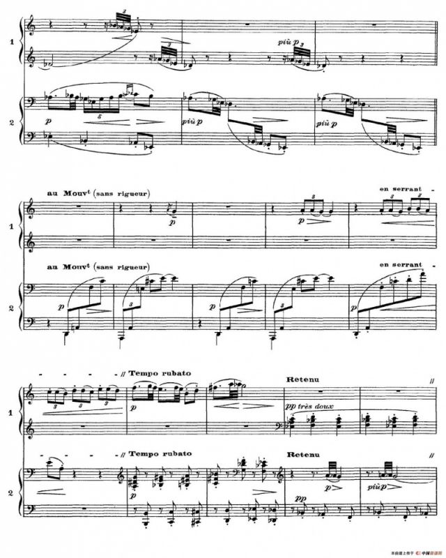 Six Epigraphes Antiques（6首古代墓志铭·四手联弹·Ⅳ）