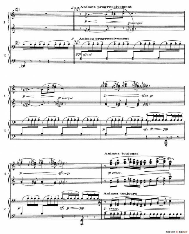 Six Epigraphes Antiques（6首古代墓志铭·四手联弹·Ⅲ）