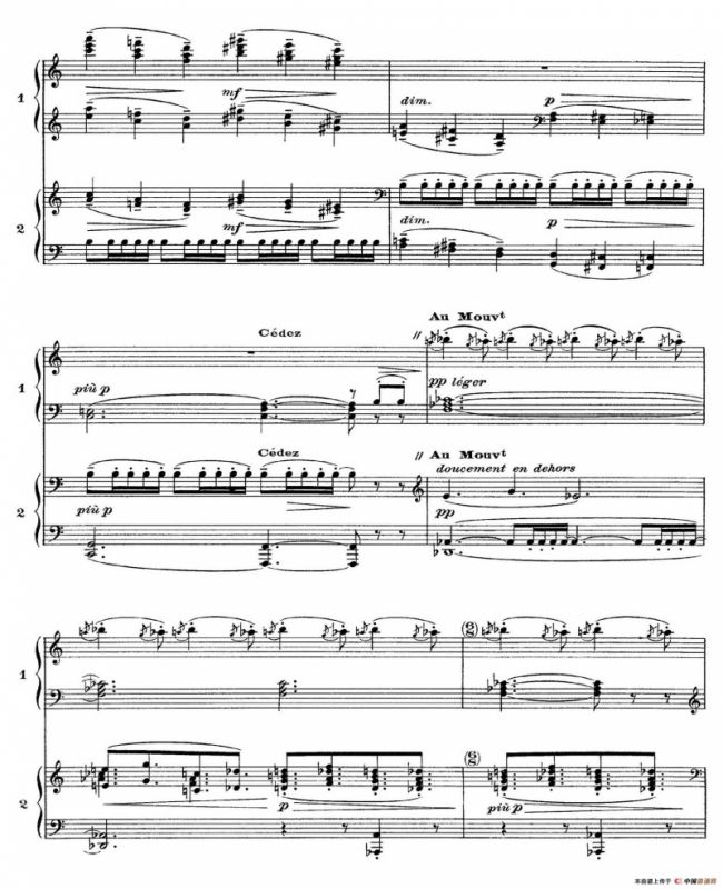 Six Epigraphes Antiques（6首古代墓志铭·四手联弹·Ⅲ）