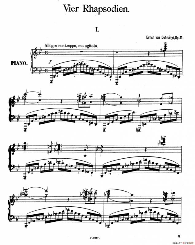 Four Rhapsodies Op.11（4首狂想曲·Ⅰ）