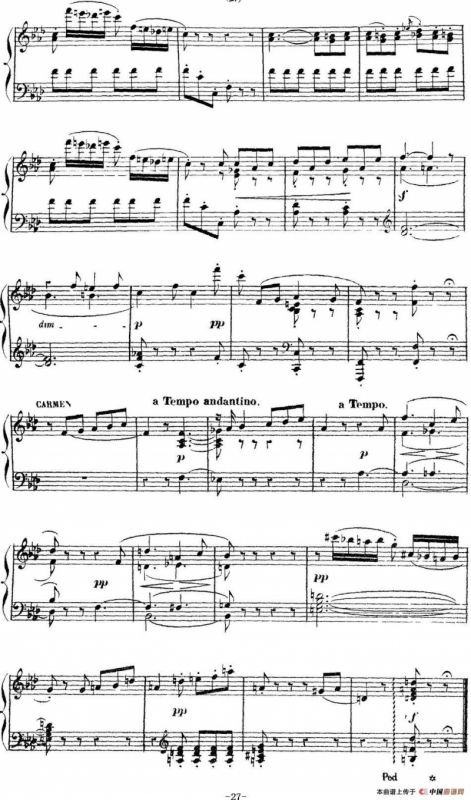 Carmen for Solo Piano（卡门全剧钢琴独奏版）（No.4）
