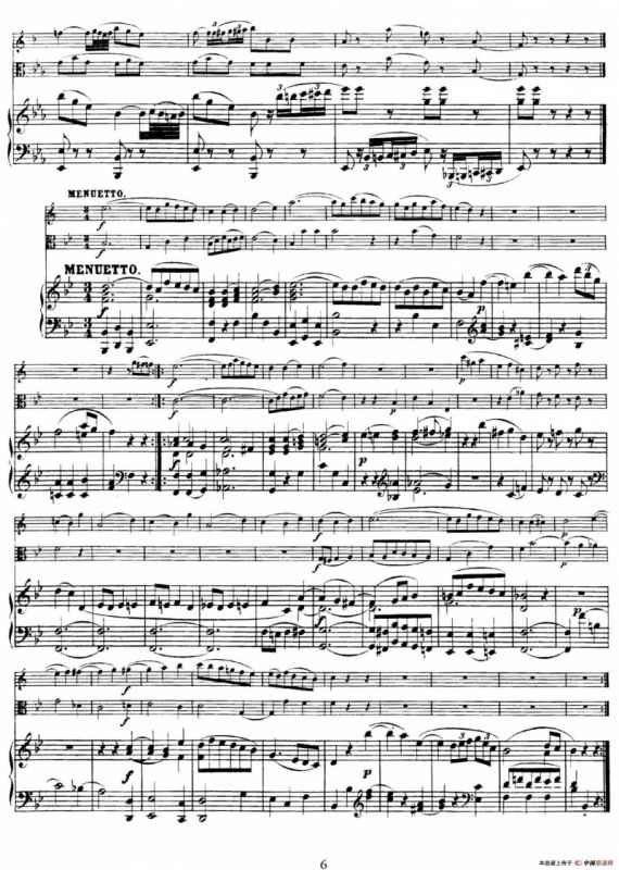 Piano Trio no.2 in E-flat Major K.498（降E大调钢琴三重奏）