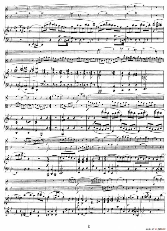 Piano Trio no.2 in E-flat Major K.498（降E大调钢琴三重奏）