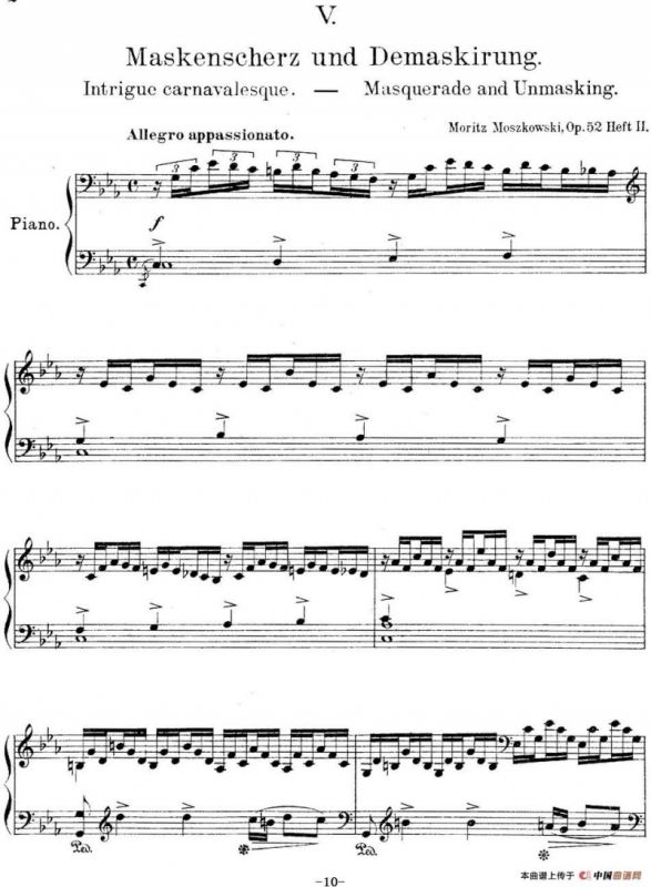 莫什科夫斯基-幻想小品集Op.52（Ⅴ）