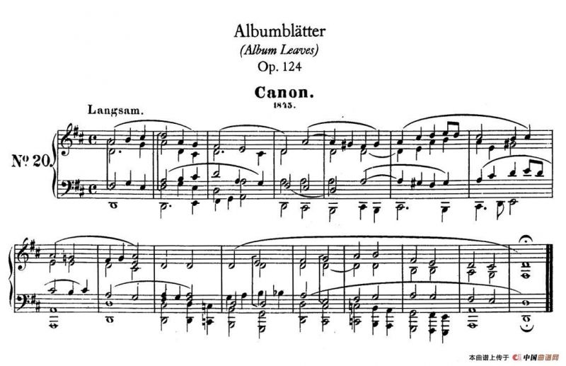 Albumbl?tter Op.124（纪念册页）（No.20）