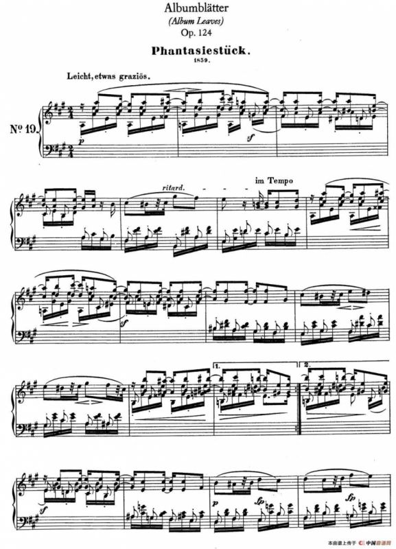 Albumbl?tter Op.124（纪念册页）（No.19）