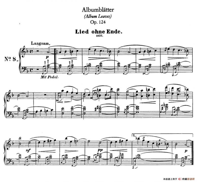 Albumbl?tter Op.124（纪念册页）（No.8）