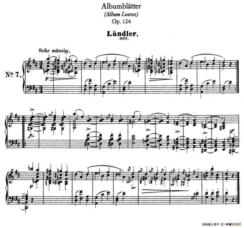Albumbl?tter Op.124（纪念册页）（No.7）