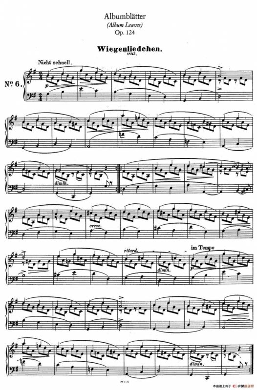 Albumbl?tter Op.124（纪念册页）（No.6）