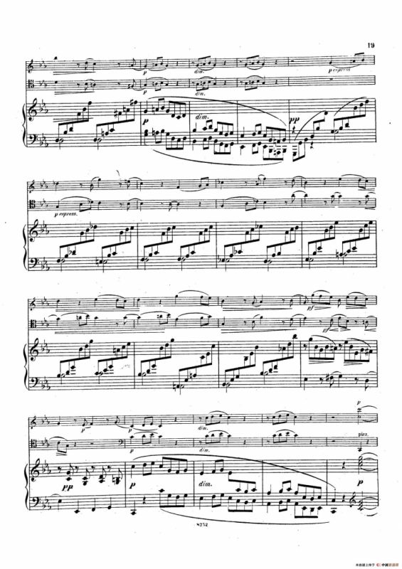 Piano Trio No.3 in c Minor Op.101（c小调第三钢琴三重奏）