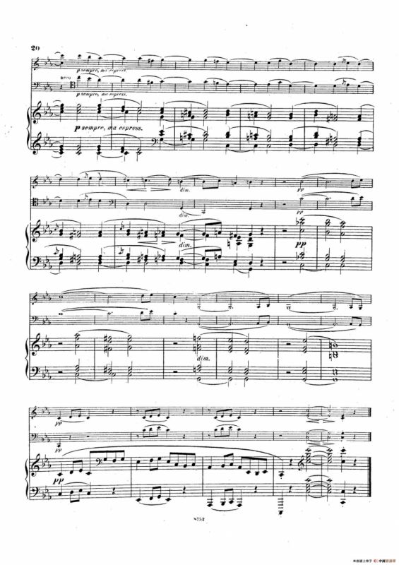 Piano Trio No.3 in c Minor Op.101（c小调第三钢琴三重奏）