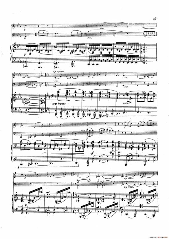 Piano Trio No.3 in c Minor Op.101（c小调第三钢琴三重奏）