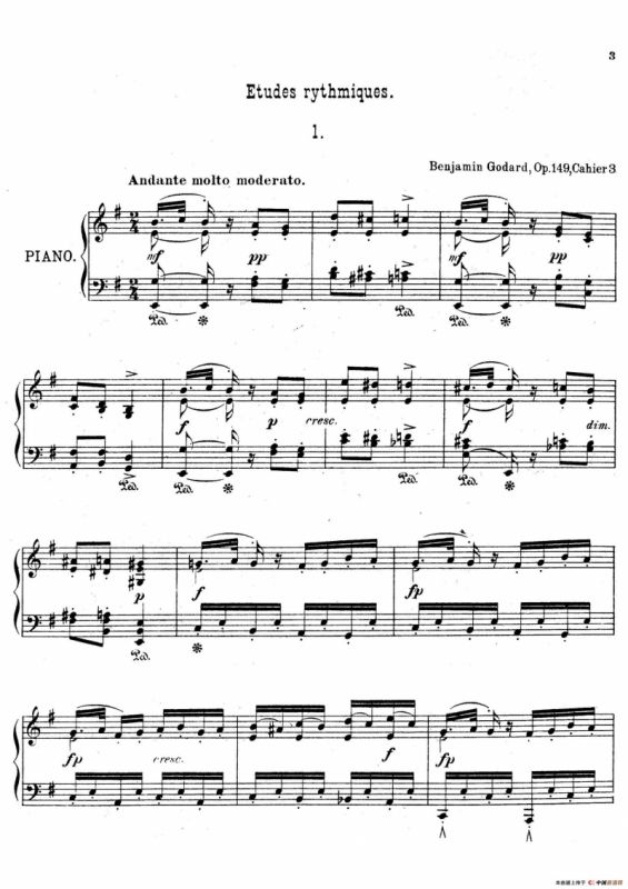 Etudes Rythmiques Op.149（节奏练习曲集）（1）