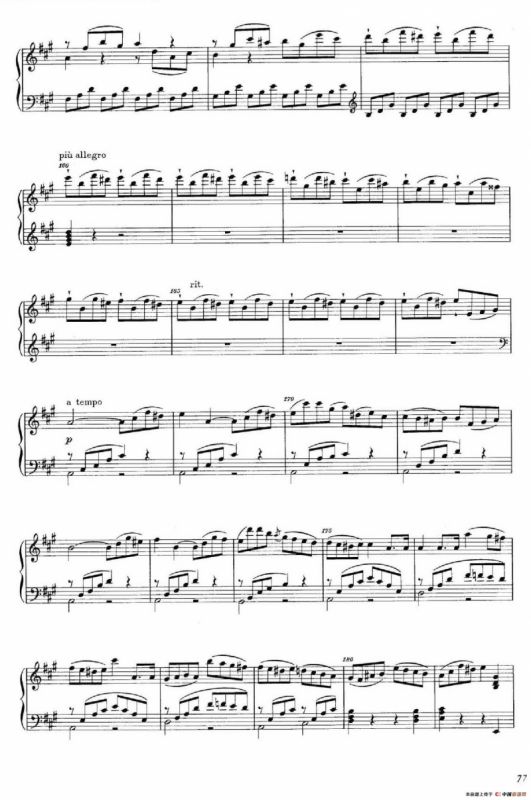 A大调钢琴大奏鸣曲（Grobe Sonate in A Major WWV 26）