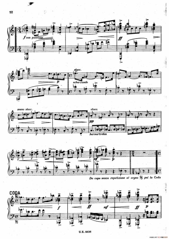 克热内克-第二钢琴奏鸣曲（Piano Sonata No.2 Op.59）
