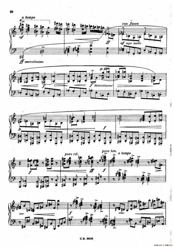 克热内克-第二钢琴奏鸣曲（Piano Sonata No.2 Op.59）